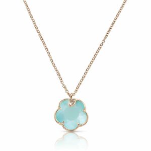 NECKLACE PETIT JOLI WITH TURQUOISE AND MOONSTONE DOUBLET